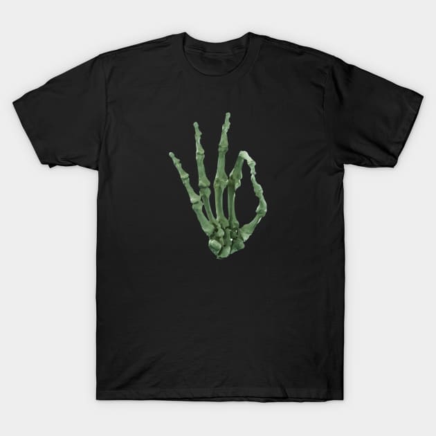 hand bones ok T-Shirt by Lamink